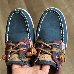 Sperry Navy and Tan Boat Shoes